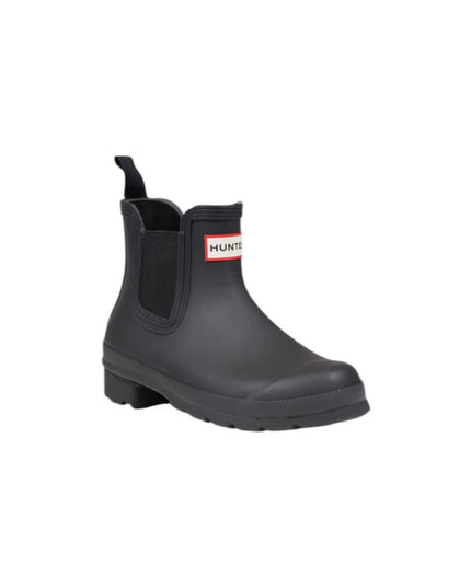 Hunter Black Recycled Polyester Ankle Boots