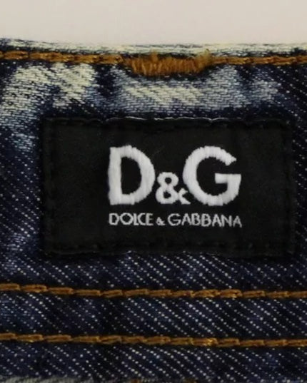 Dolce & Gabbana Blue D&G Cotton Washed Jeans Denim Shorts