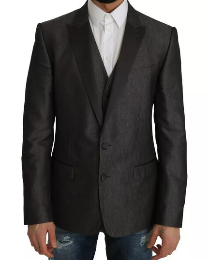 Dolce & Gabbana Gray MARTINI 2 Piece Vest Coat Blazer