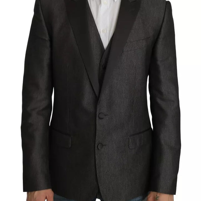 Dolce & Gabbana Gray MARTINI 2 Piece Vest Coat Blazer
