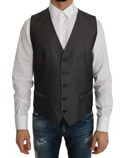 Dolce & Gabbana Gray MARTINI 2 Piece Vest Coat Blazer