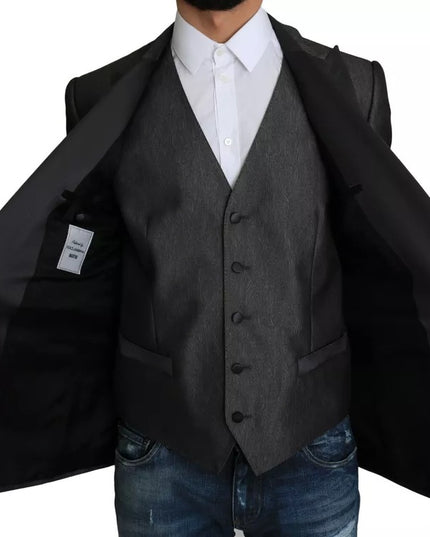 Dolce & Gabbana Gray MARTINI 2 Piece Vest Coat Blazer