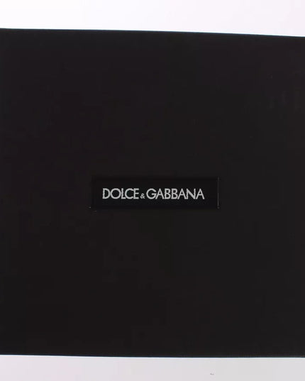 Dolce & Gabbana Red Yellow Raffia Leather Clasp Finder Keyring Keychain