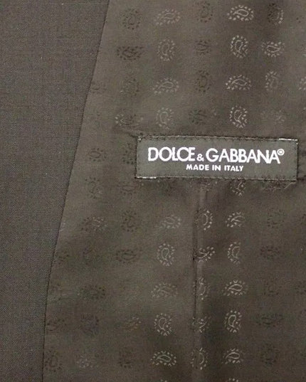 Dolce & Gabbana Black Wool Silk Dress Gilet Jacket Vest