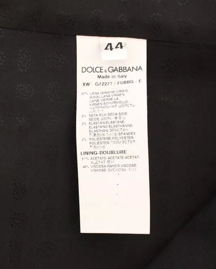 Dolce & Gabbana Black Wool Silk Dress Gilet Jacket Vest