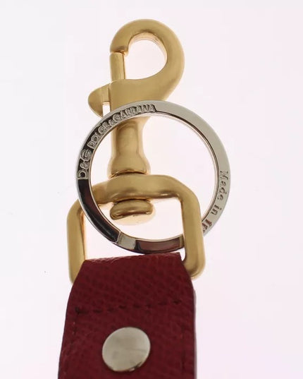 Dolce & Gabbana Multicolor Raffia Leather Clasp Finder Chain Keyring