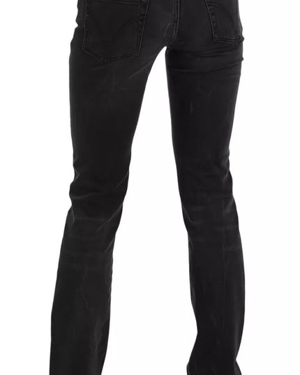 Dolce & Gabbana Black Slim Fit Cotton Jeans D&G Pants