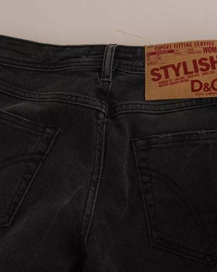 Dolce & Gabbana Black Slim Fit Cotton Jeans D&G Pants