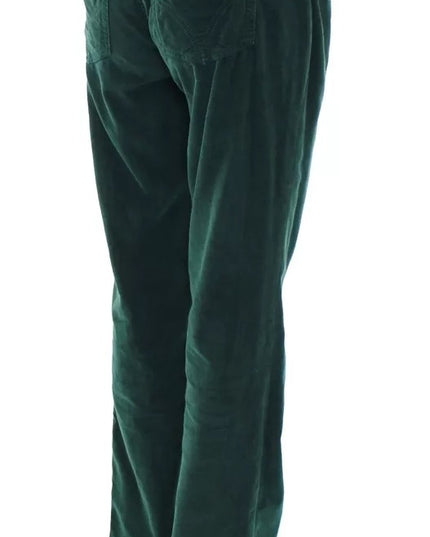 Dolce & Gabbana Green Cotton Corduroys SLIMMY Fit D&G Pants
