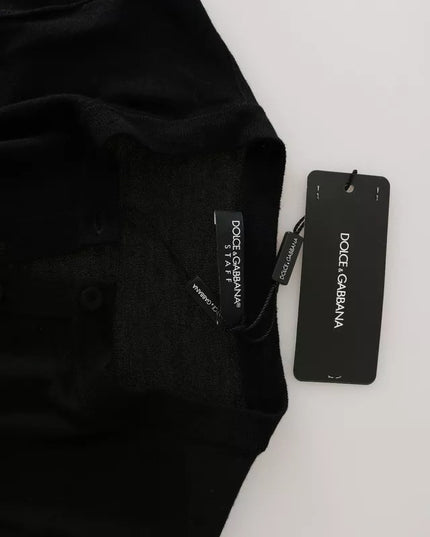 Dolce & Gabbana Black Virgin Wool Long Sleeve Top Blouse Top