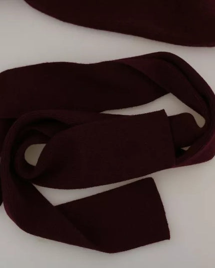 Dolce & Gabbana Bordeaux Cashmere Crown Cardigan Sweater