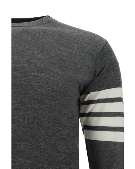 Thom Browne Gray Fleece Wool Sweatshirt