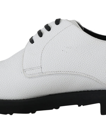 Dolce & Gabbana White Leather Derby Dress Formal Shoes