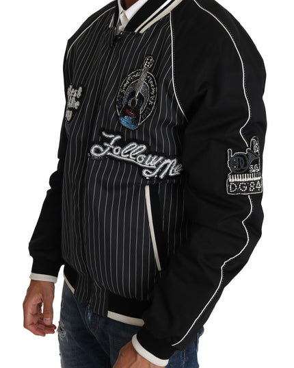 Dolce & Gabbana Black DD58 SG62 Sequined Beaded Jacket