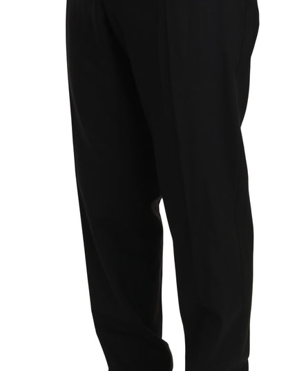 Dolce & Gabbana Black Wool Stretch Dress Trousers Pants