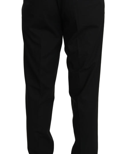 Dolce & Gabbana Black Wool Stretch Dress Trousers Pants