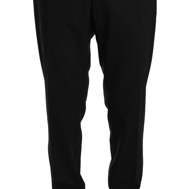 Dolce & Gabbana Black Wool Stretch Dress Trousers Pants