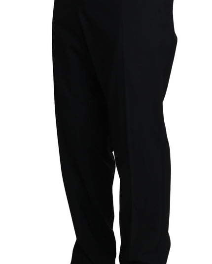 Dolce & Gabbana Black Wool Stretch Dress Trousers Pants