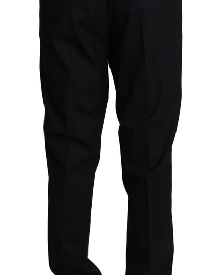 Dolce & Gabbana Black Wool Stretch Dress Trousers Pants