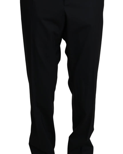 Dolce & Gabbana Black Wool Stretch Dress Trousers Pants