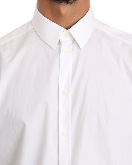Dolce & Gabbana White Cotton GOLD Dress Shirt