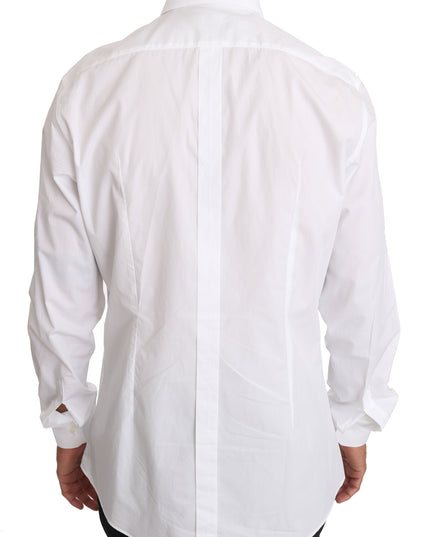 Dolce & Gabbana White Cotton GOLD Dress Shirt