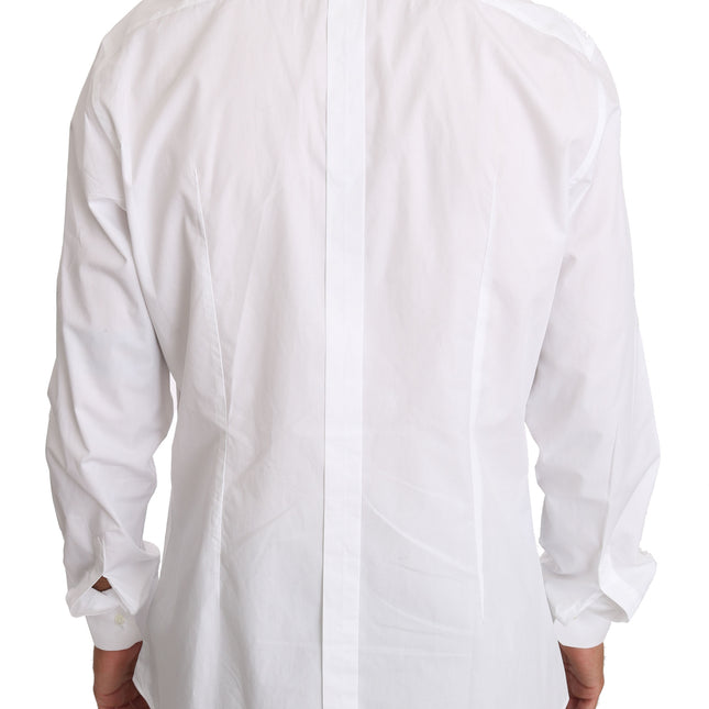Dolce & Gabbana White Cotton GOLD Dress Shirt