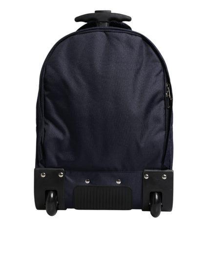 Dolce & Gabbana Blue Red Polyester Kids Back Pack Wheel Suitcase Bag