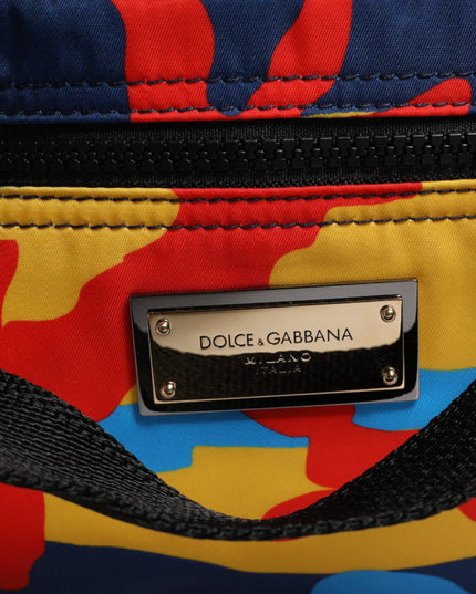 Dolce & Gabbana Multicolor Camouflage Nylon Shopping Tote Bag