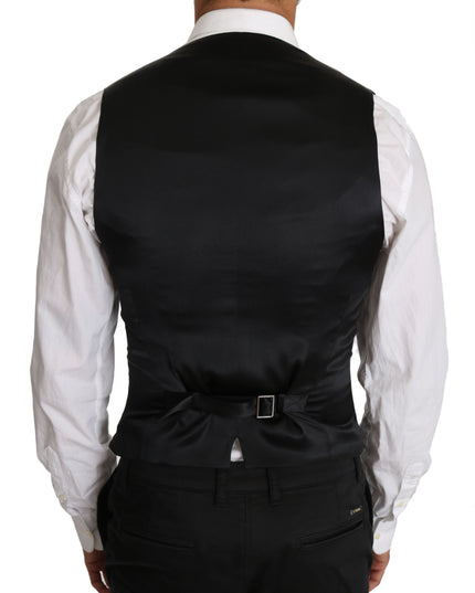 Dolce & Gabbana Gray Wool Double Breasted Waistcoat Vest