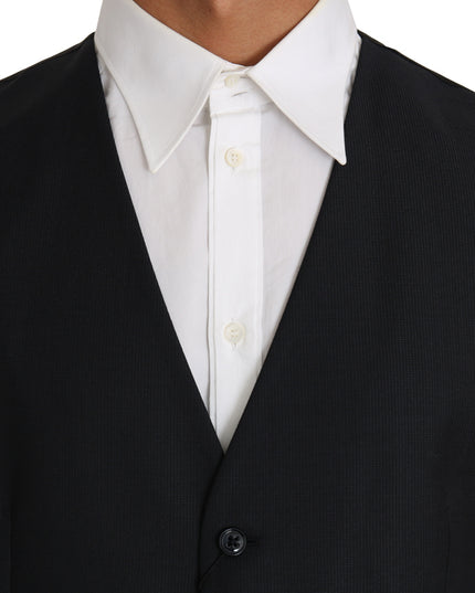 Dolce & Gabbana Gray Wool Silk Waistcoat Vest