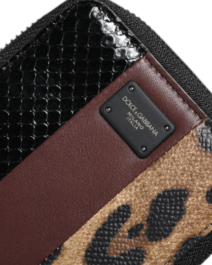 Dolce & Gabbana Multicolor Leopard Leather DG Bifold Card Holder Wallet