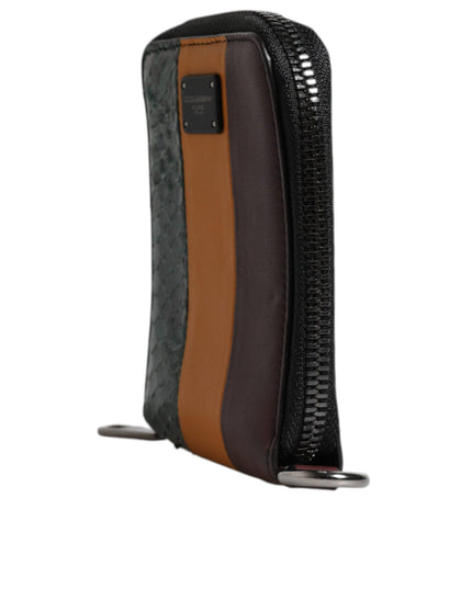 Dolce & Gabbana Multicolor Exotic Leather DG Bifold Card Holder Wallet