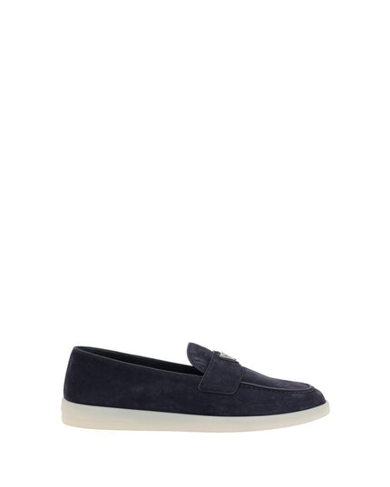 Prada Blue Rubber Slip-On Loafers