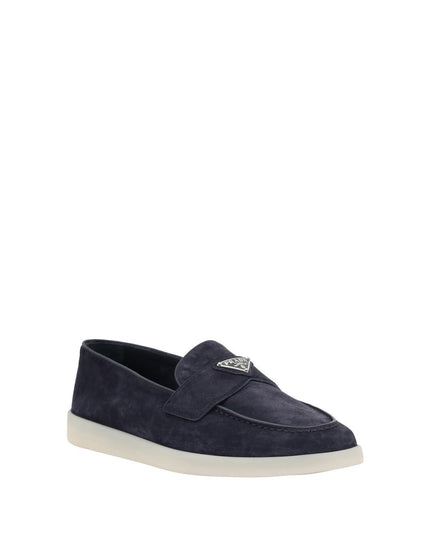 Prada Blue Rubber Slip-On Loafers