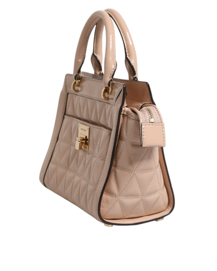 Michael Kors Peach Quilted Leather Logo Crossbody VIVIANNE Messenger Bag