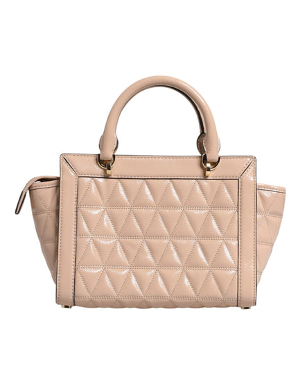 Michael Kors Peach Quilted Leather Logo Crossbody VIVIANNE Messenger Bag