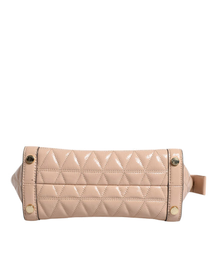 Michael Kors Peach Quilted Leather Logo Crossbody VIVIANNE Messenger Bag