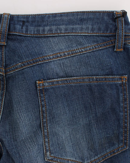 Cavalli Blue Wash Cotton Stretch Boot Cut Jeans