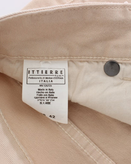 Cavalli Beige Wash Slim Fit Cotton Stretch Jeans