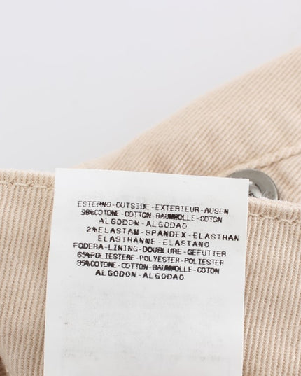 Cavalli Beige Wash Slim Fit Cotton Stretch Jeans