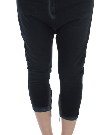 Cavalli Blue Cotton Stretch Baggy Relax Jeans