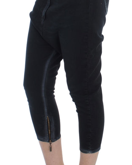 Cavalli Blue Cotton Stretch Baggy Relax Jeans