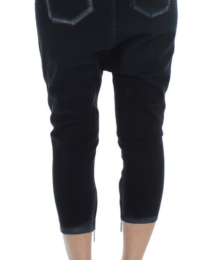 Cavalli Blue Cotton Stretch Baggy Relax Jeans