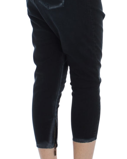 Cavalli Blue Cotton Stretch Baggy Relax Jeans