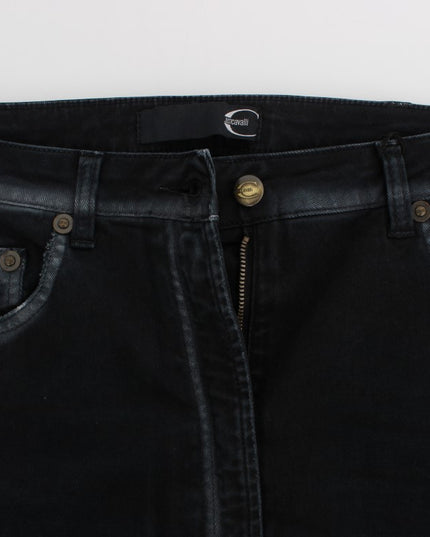 Cavalli Blue Cotton Stretch Baggy Relax Jeans