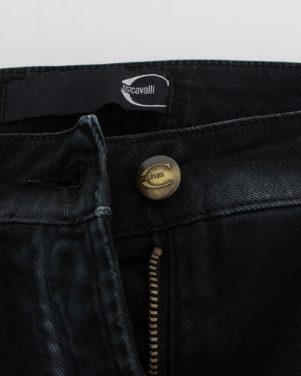 Cavalli Blue Cotton Stretch Baggy Relax Jeans