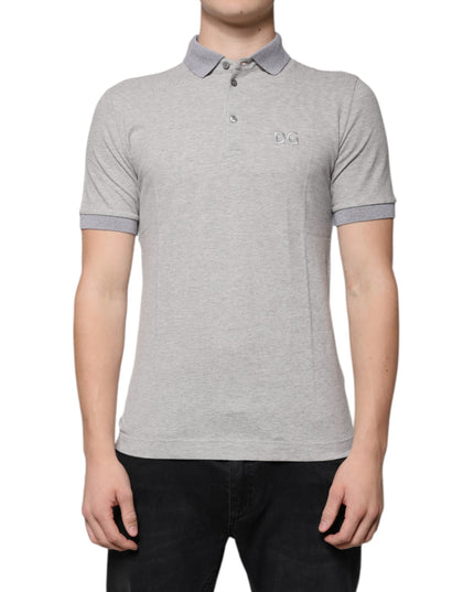 Dolce & Gabbana Gray Collared Short Sleeves Men Polo T-shirt