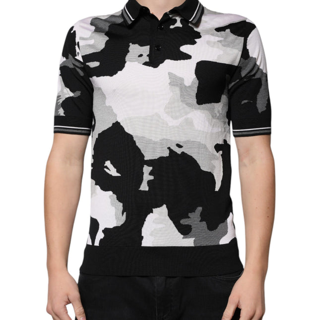 Dolce & Gabbana Multicolor Camouflage Collared Polo T-shirt