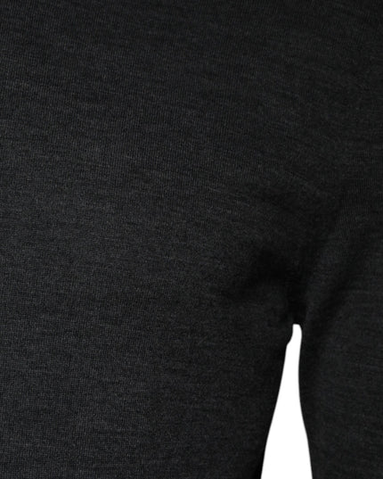 Dolce & Gabbana Gray Wool Knit Turtleneck Pullover Sweater